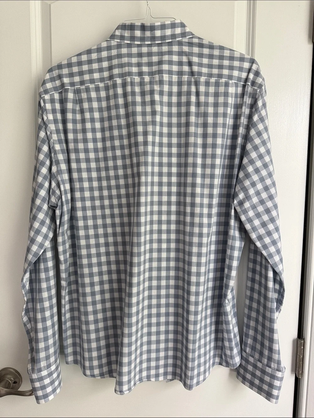 J. Crew Light Blue and White Gingham Button-Down Shirt